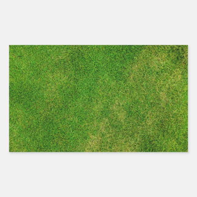 Green Grass Texture Rectangular Sticker (Front)