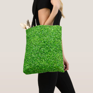 Green grass tote bag