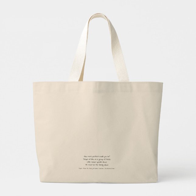 Green Grass with Dew Peaceful Nature Meditation La Large Tote Bag (Back)