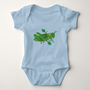 Green Grasshopper Baby Bodysuit