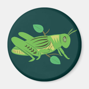 Green Grasshopper Magnet