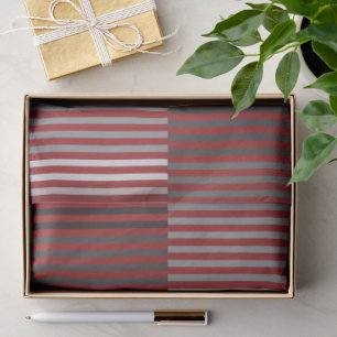 Green, Gray, Black, White Stripes Tissue Paper