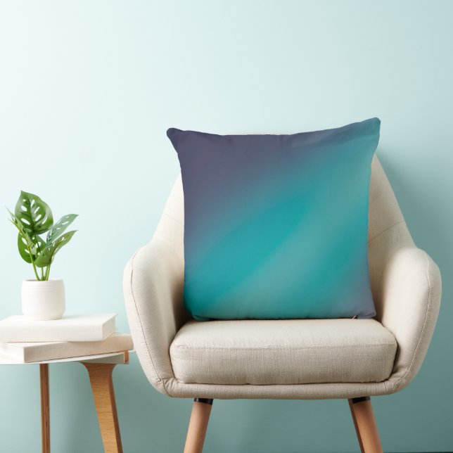 Green gray  ombre moonlight  cushion (Chair)