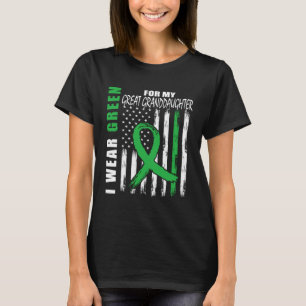 Green Great Granddaughter Kidney Disease Awareness T-Shirt