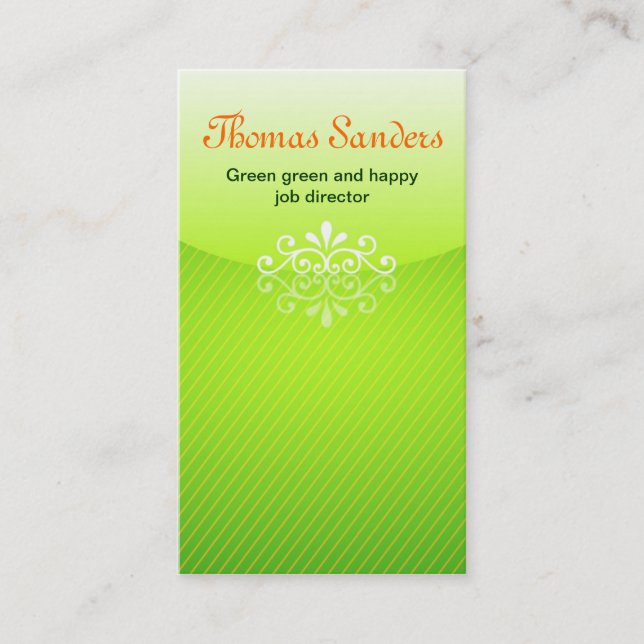 green green business card (Front)