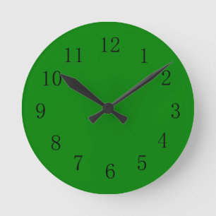 Green Green Colour Wall Clock