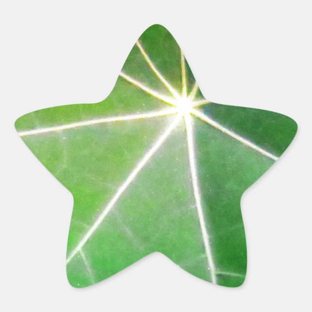 GREEN GREEN LEAF fresh healthy gift Star Sticker (Front)