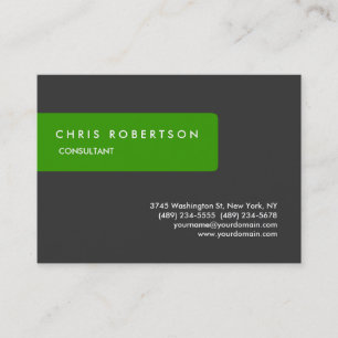 Green Grey Attractive Charming Business Card
