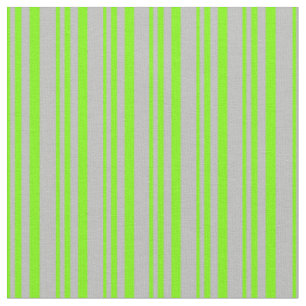 Green & Grey Coloured Lined Pattern Fabric