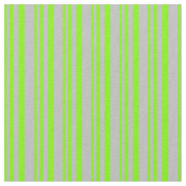 Green & Grey Coloured Lined Pattern Fabric (Close Up)