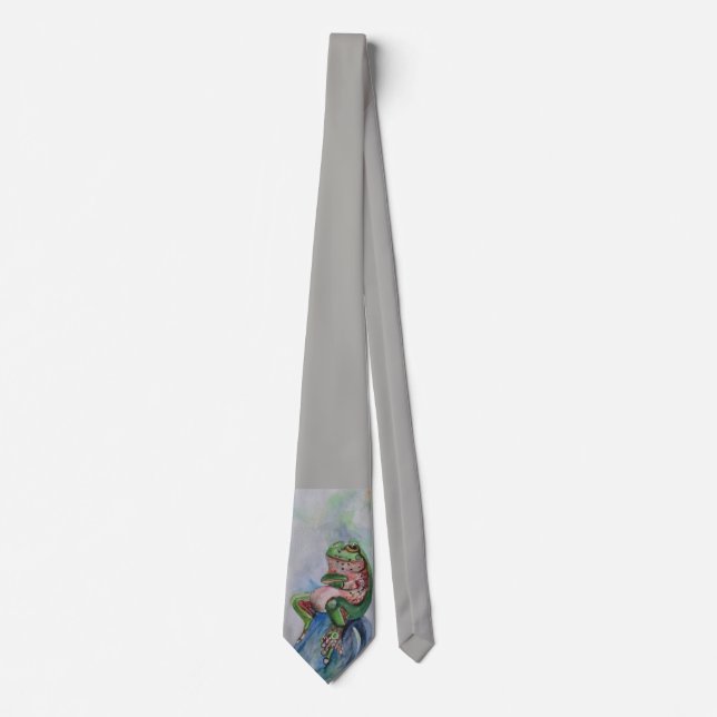 Green Grey Frog Tie (Front)