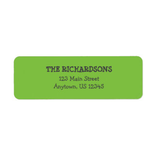 Green Grey Grey Halloween Return Address Labels
