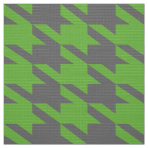 Green & Grey Houndstooth Seamless Pattern Fabric