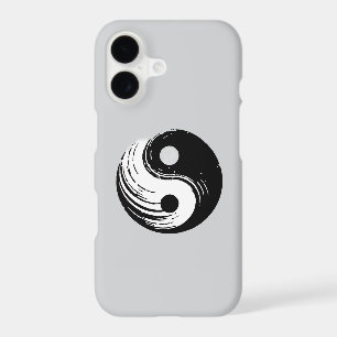 Green Grey iPhone 17 Case with Halloween Yin Yang