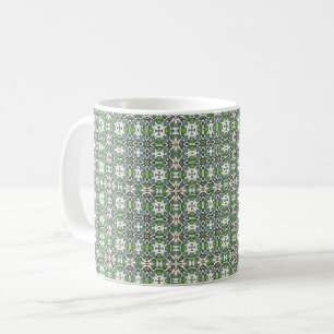 Green & Grey Modern Celtic Pattern Coffee Mug