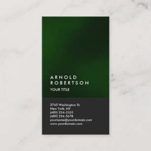 Green Grey Modern Professional Business Card