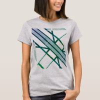 Green Grey Patterned Geometric Diagonal MCM Look
