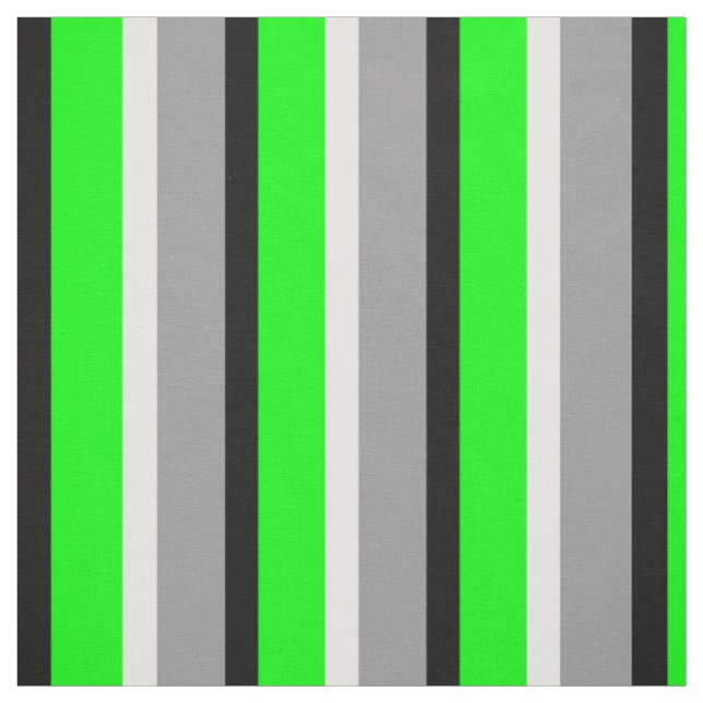 Green Grey Stripes Textile Fabric (Swatch)