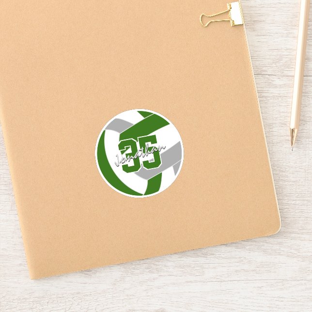 green grey volleyball team colours  (Notebook)