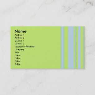 green grey yellow striped business card