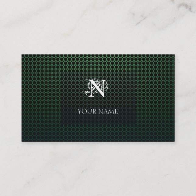 Green Grid Business Card (Front)