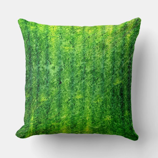 Green Grunge Background Cushion (Front)