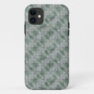 Green Grunge Mosaic Case-Mate iPhone Case