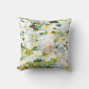 Green grunge style abstract art graphic design cushion