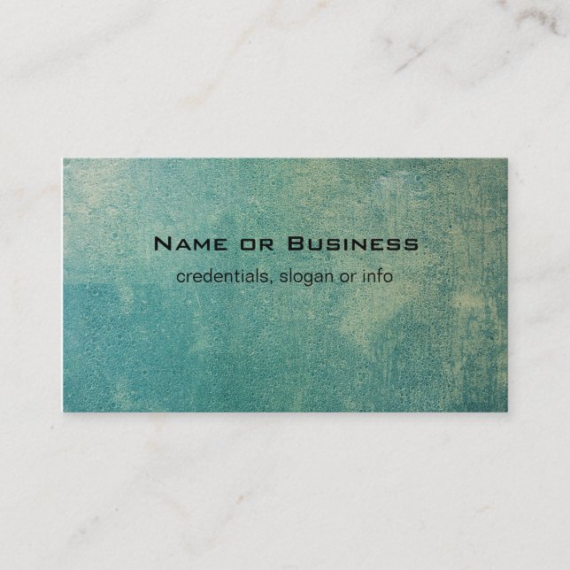 Green Grunge Texture Business Card (Front)