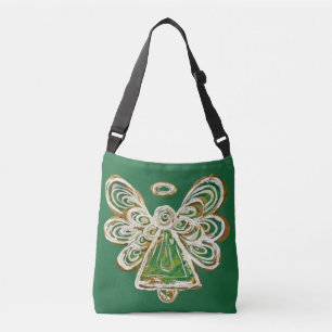 Green Guardian Angel Purse Holiday Cross Body Bags