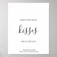 Green Guess How Many Kisses Bridal Shower Game 
