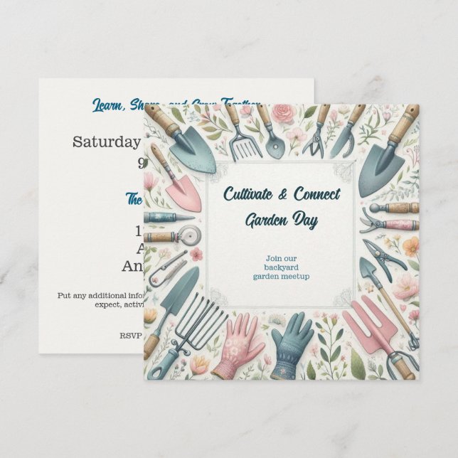 Green Guild Garden Skillshare Invitation (Front/Back)