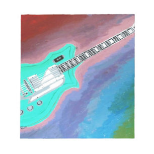 Green Guitar Notepad