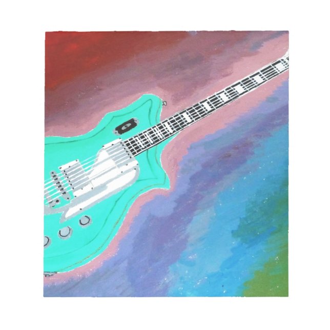Green Guitar Notepad (Front)
