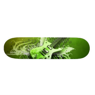 Green Guitar Skateboard