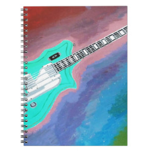 Green Guitar Spiral Notebook