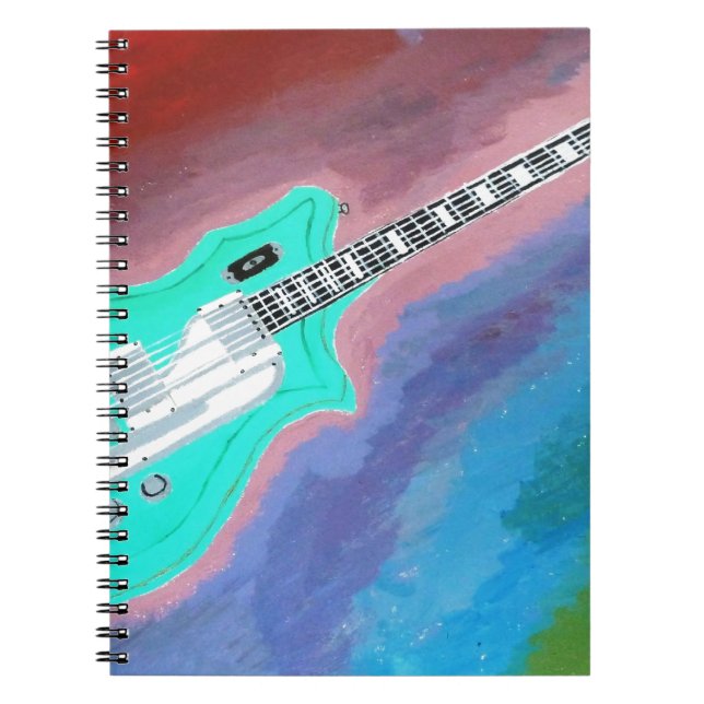 Green Guitar Spiral Notebook (Front)