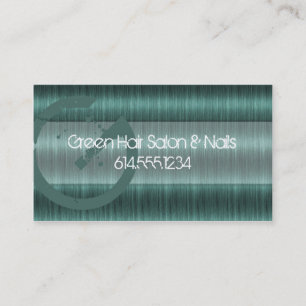 Green Hair Salon Stylist Beautician Business Cards