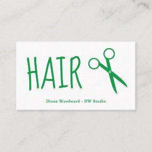 Green Hairdressers Business Card