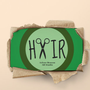Green Hairdressers Business Card
