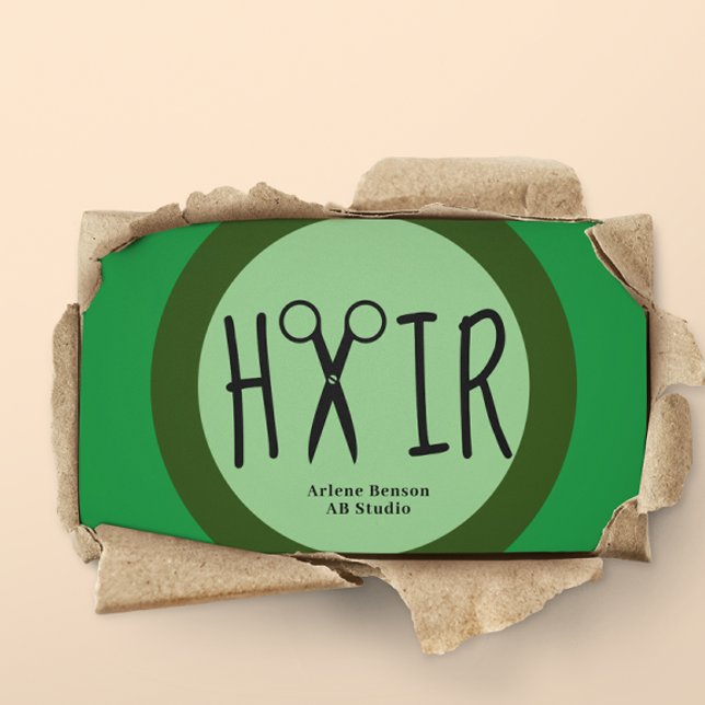 Green Hairdressers Business Card (Creator Uploaded)