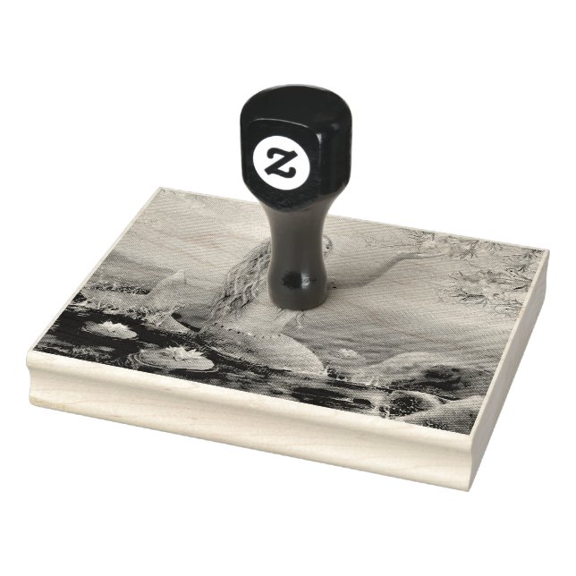 green haired mermaid rubber stamp (Stamp)