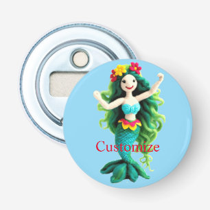 Green-haired Mermaid Thunder_Cove Bottle Opener