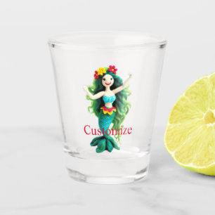 Green-haired Mermaid Thunder_Cove Shot Glass