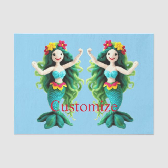 Green-haired Mermaid Thunder_Cove Tissue Paper (Front)