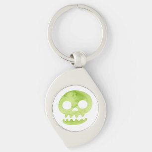 Green Halloween Skull Large Tote Bag Notebook Socc Key Ring