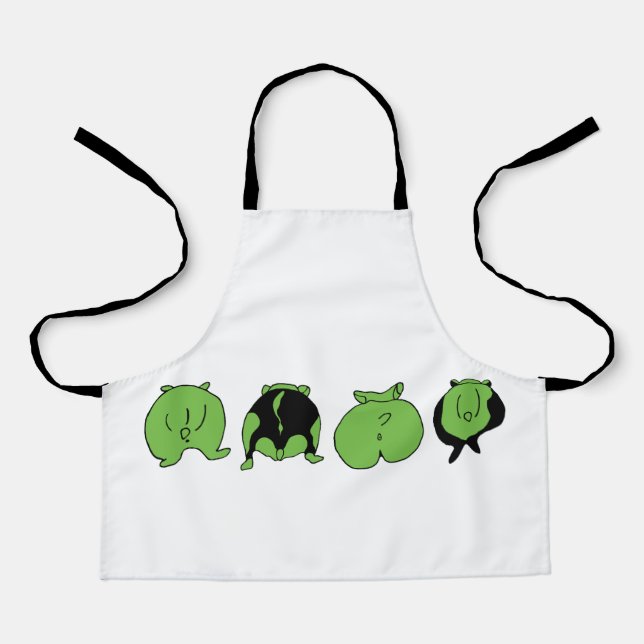 Green Hamster Butts Apron (Front)