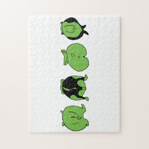 Green Hamster Butts Jigsaw Puzzle
