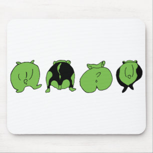 Green Hamster Butts Mouse Pad