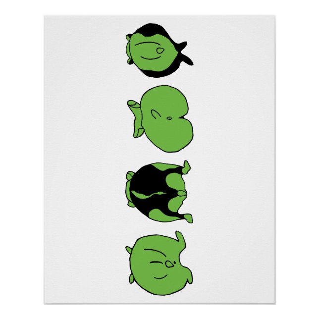 Green Hamster Butts Poster (Front)